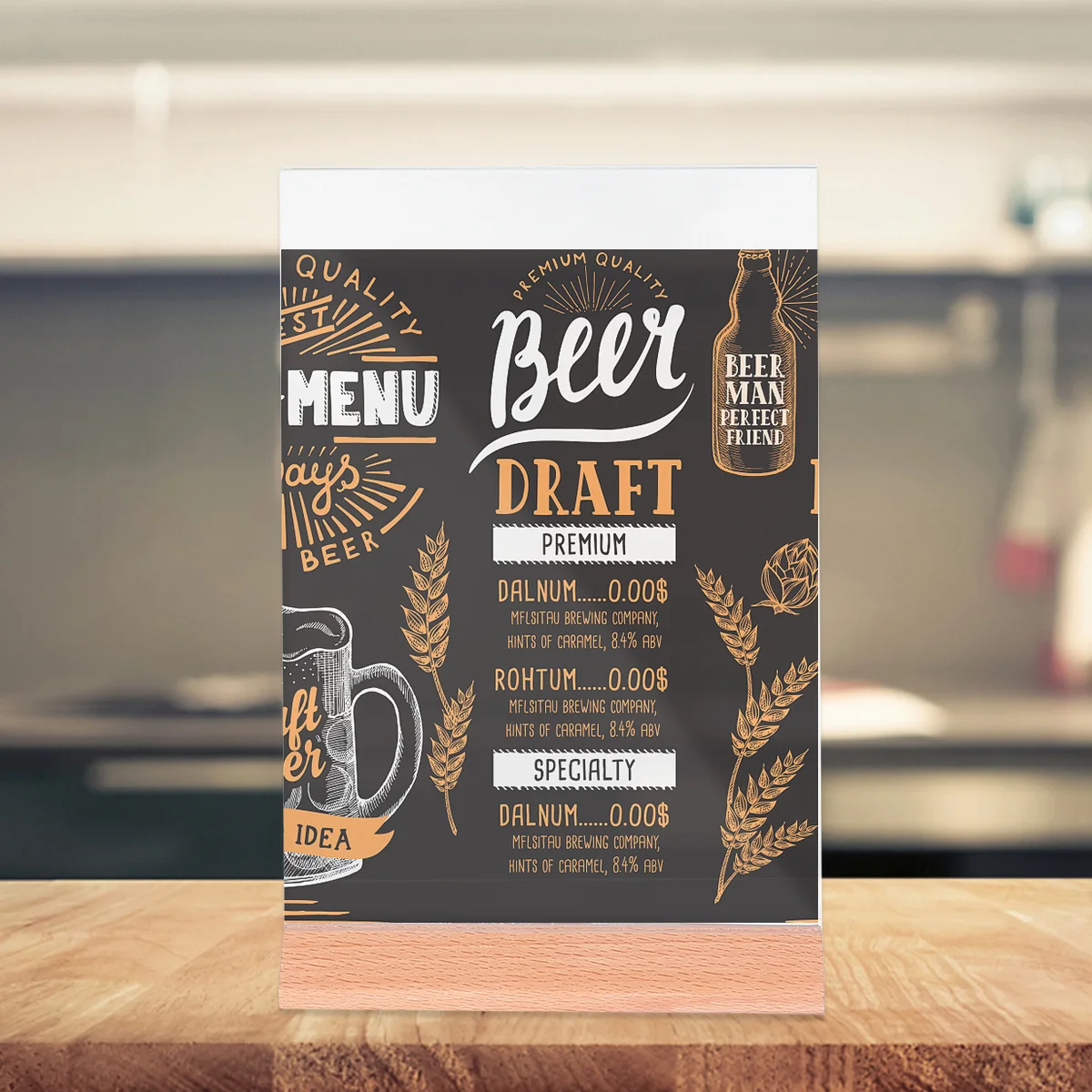 

Acrylic Menu A5 Size Transparent Table Display Stand For Shop Wedding Party Sign Holder Table Menu Holder Acrylic Display