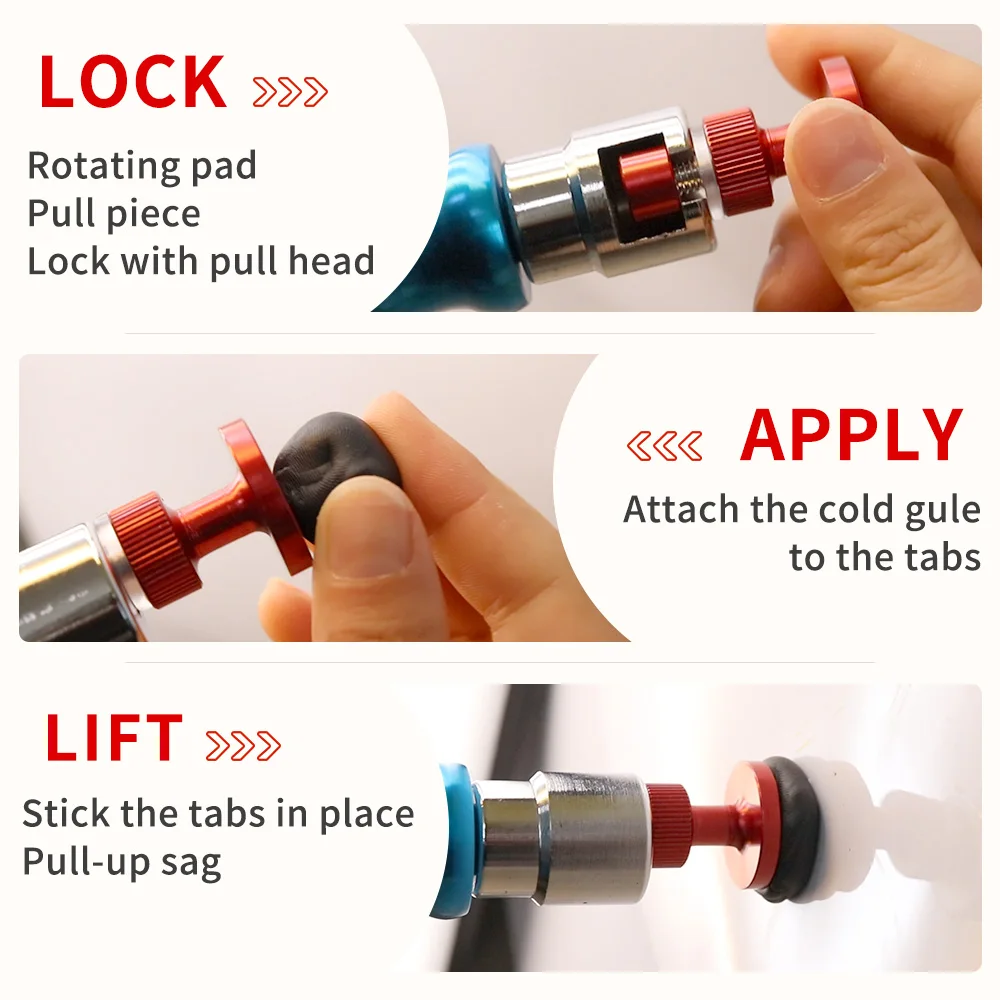 페인트 덴트 수리 도구 자동차 덴트 풀러 헤비 듀티 자동차 차체 덴트 제거기 접착제 풀링 탭 알루미늄 풀러 드롭 배송