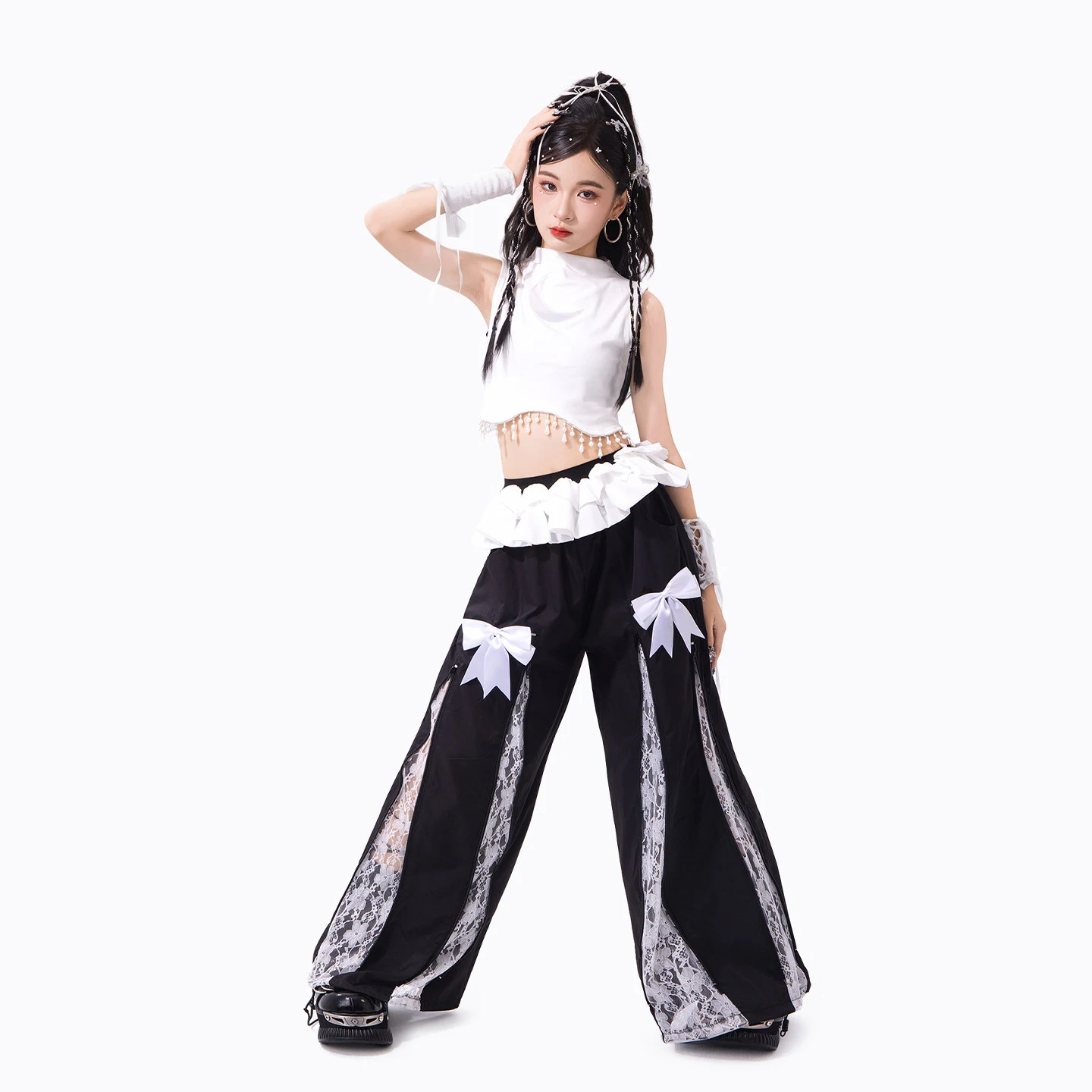 costumes-de-danse-jazz-pour-filles-gilet-blanc-pantalon-ample-tenues-kpop-defile-spectacle-de-danse-hip-hop-vetements-rave-xh5031