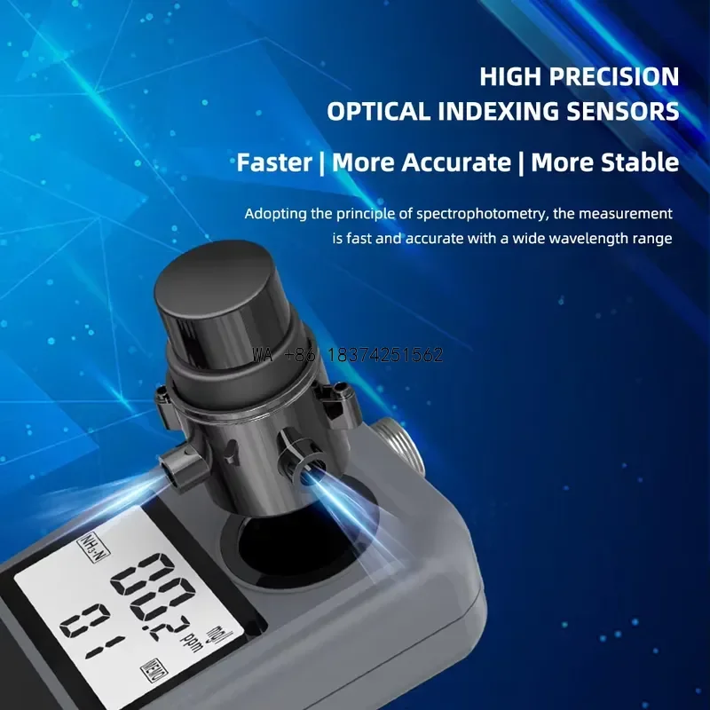 Wmwmnu AE86061 Multiparameter Water Quality Tester DO PH Temp Ammonia Nitrite Dissolved Oxygen Meter for Aquarium Aquaculture