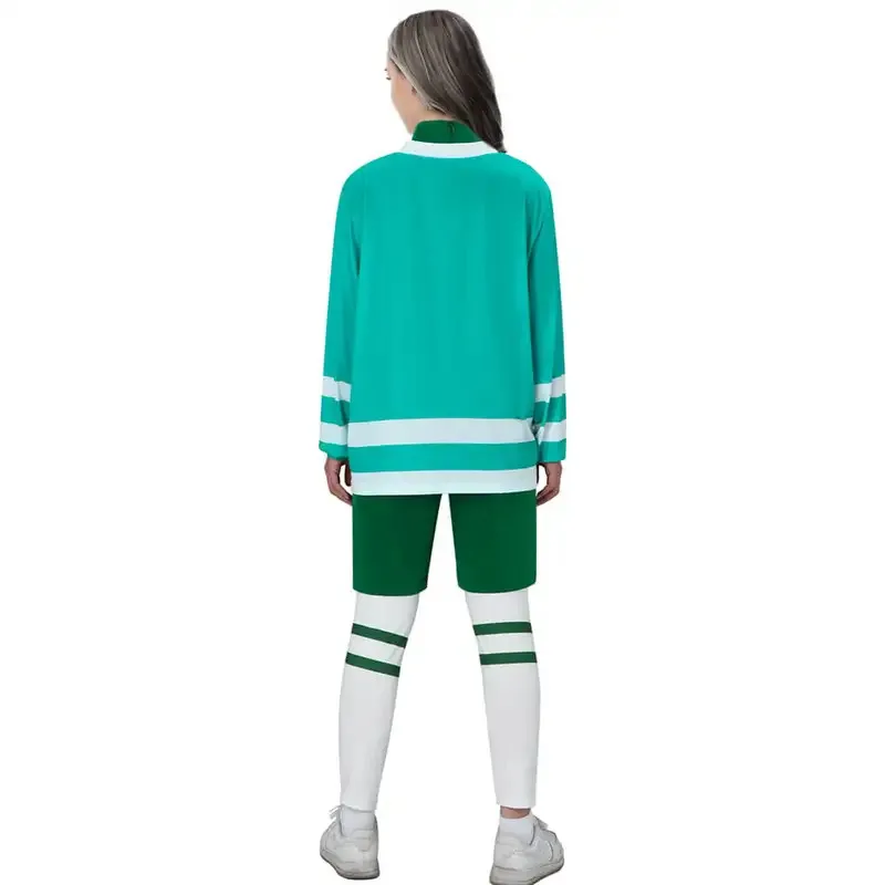 25cosfilm riley andersen nevoeiro chifres uniforme da equipe dentro de 2 hóquei cosplay traje roupas de halloween terno de festa feminino