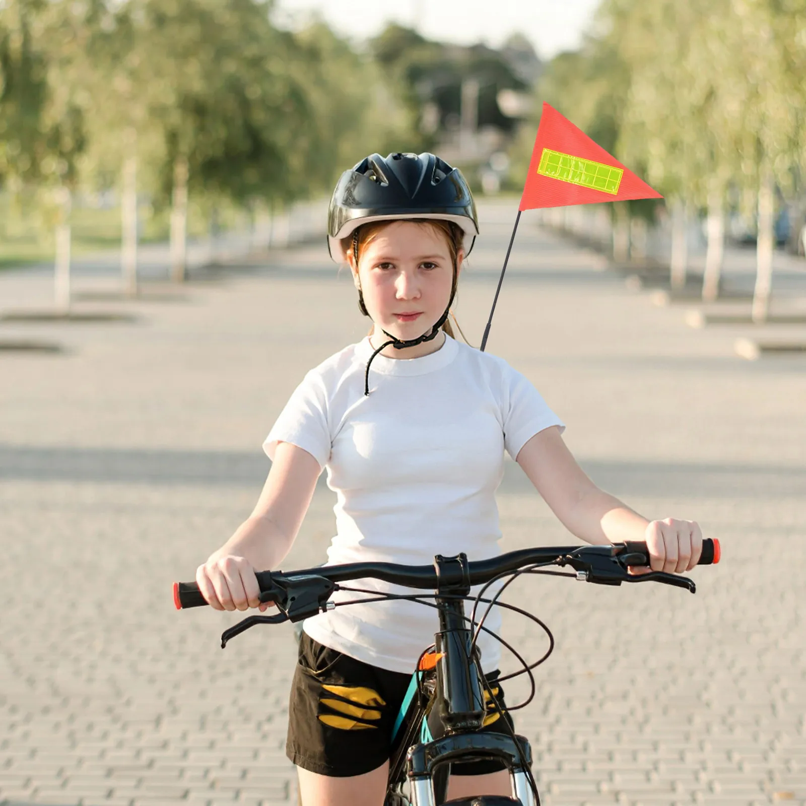 1Set Bike Flag Safety Flags For Outdoor Playing 's High Visibility Fiberglass Tear-resistant