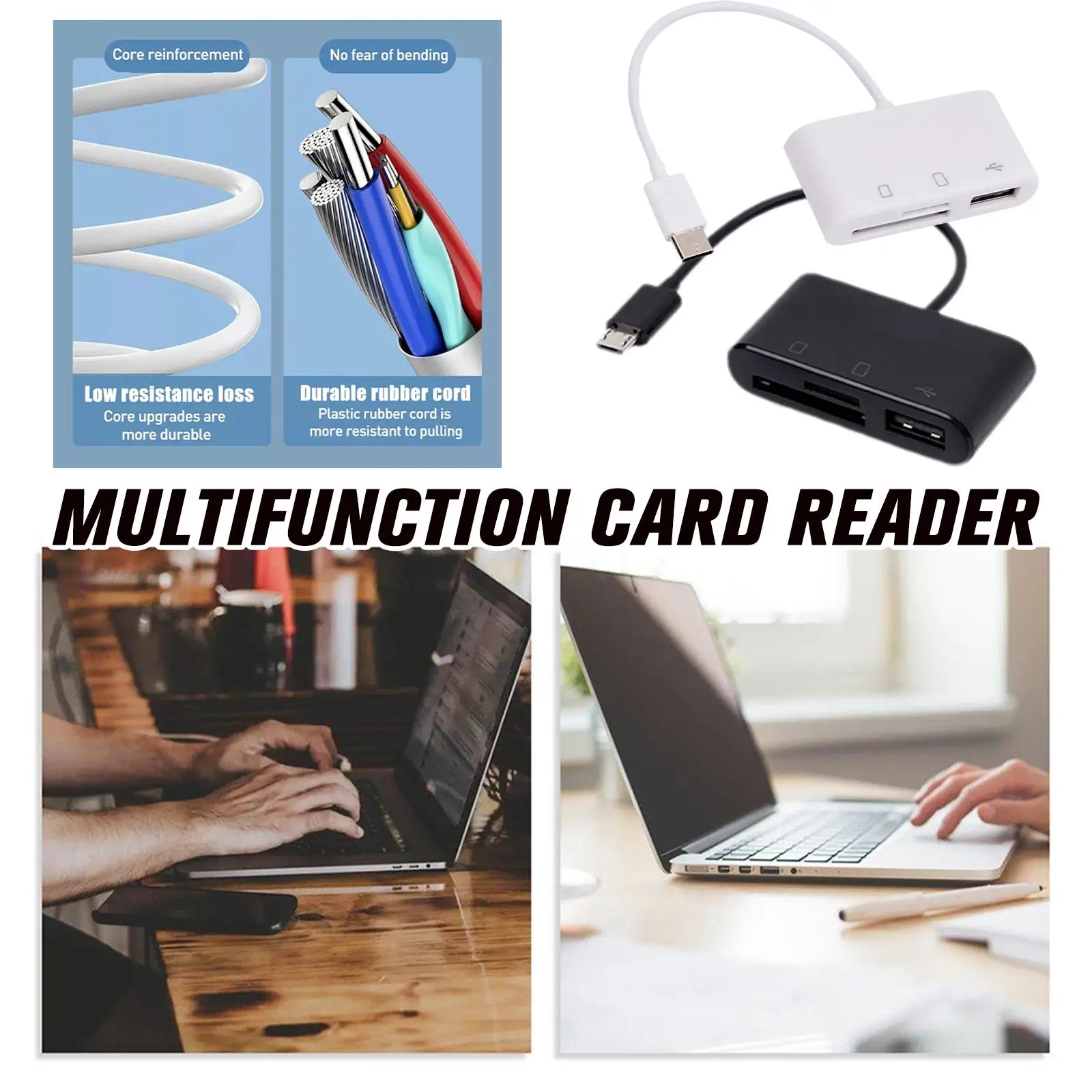 USB Type C Card Reader 3 In 1 Multi OTG Adapter SD Card Reader Data Memory Flash USB TF Disk Connector Drive Transfer Z6L0