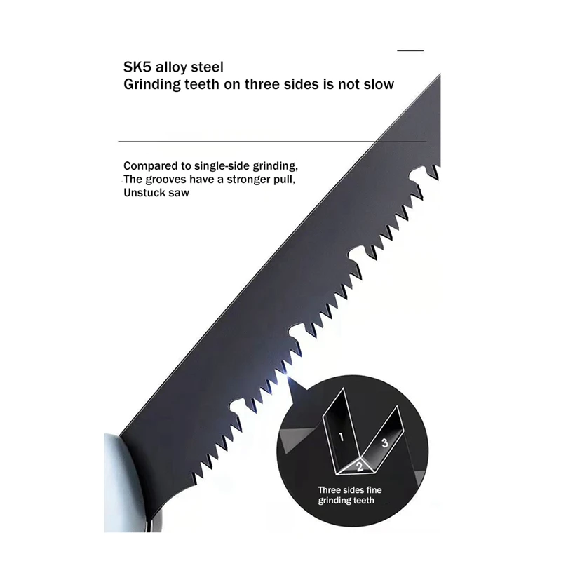 2X 24.8 Inch Folding Saw Pruning Saw For Single-Hand Use Curved Blade Hand Saw Cuts Branches Up To 11.8Inch Diameter