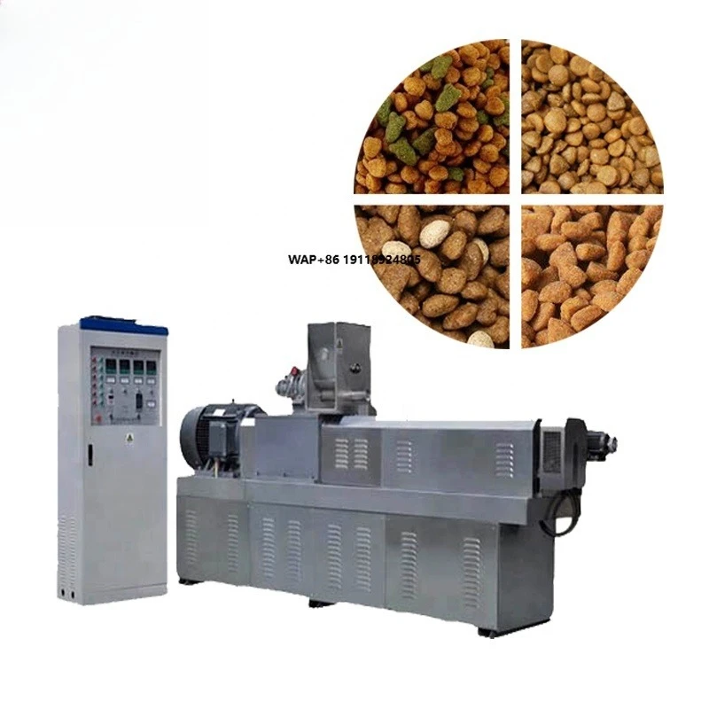 Full Automatic Pet Food Production Line Cat Kibble Dry Dog Food Pellet Processing Extruder Making Machine