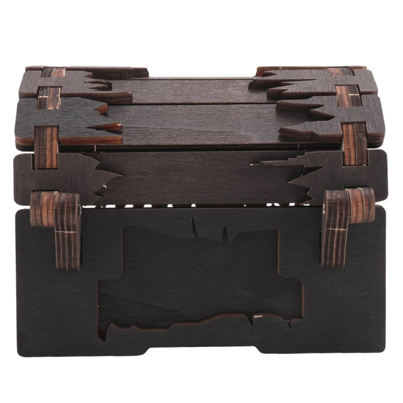 1 PCS Devil Box Storage Wooden Spliced Building Blocks Wood 12X12x10cm DIY Colored Graffiti Crafts Decoration