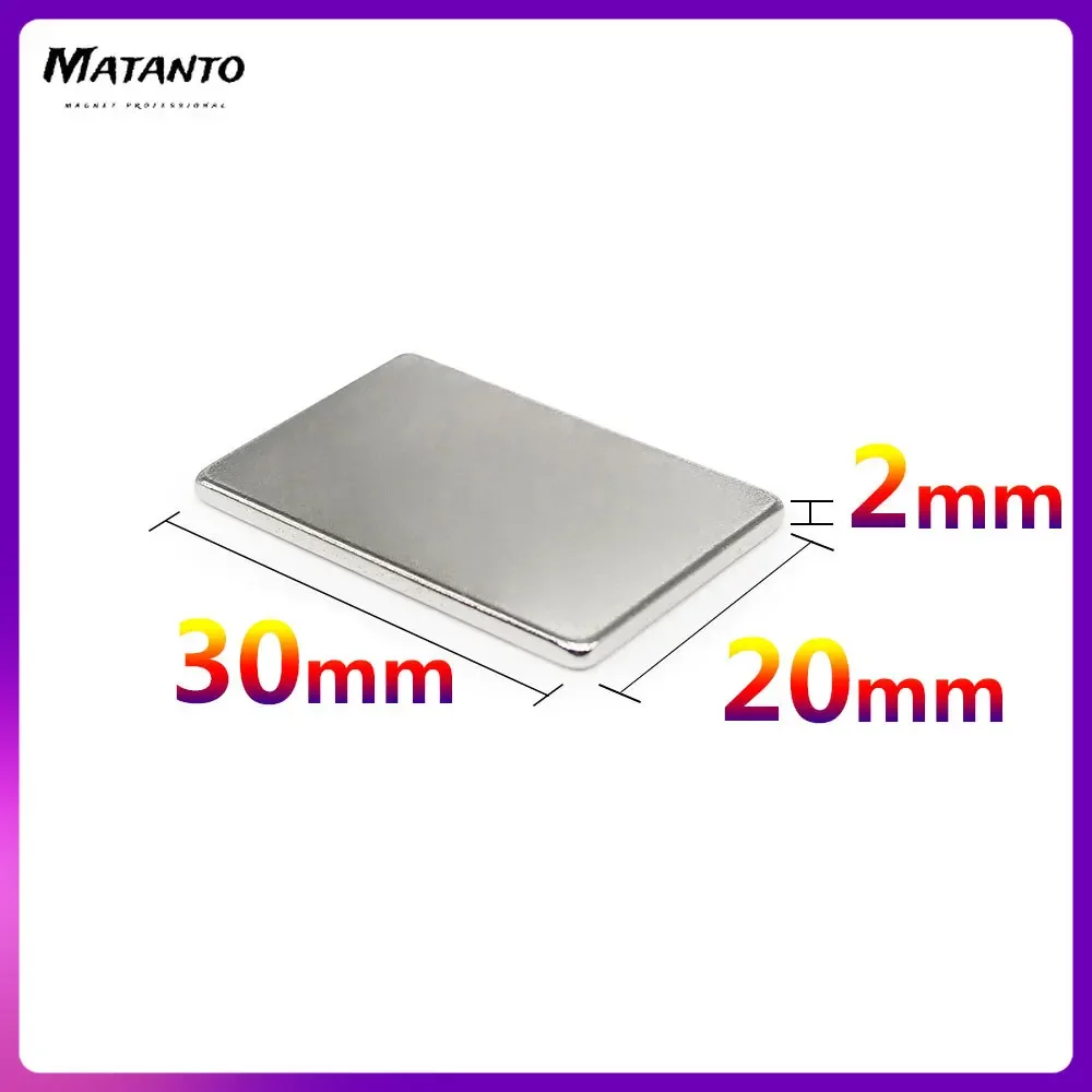 

30x20x2mm Super Strong Square Magnet 30x20x2mm For Home Refrigerators, Offices DIY 30x20x2mm