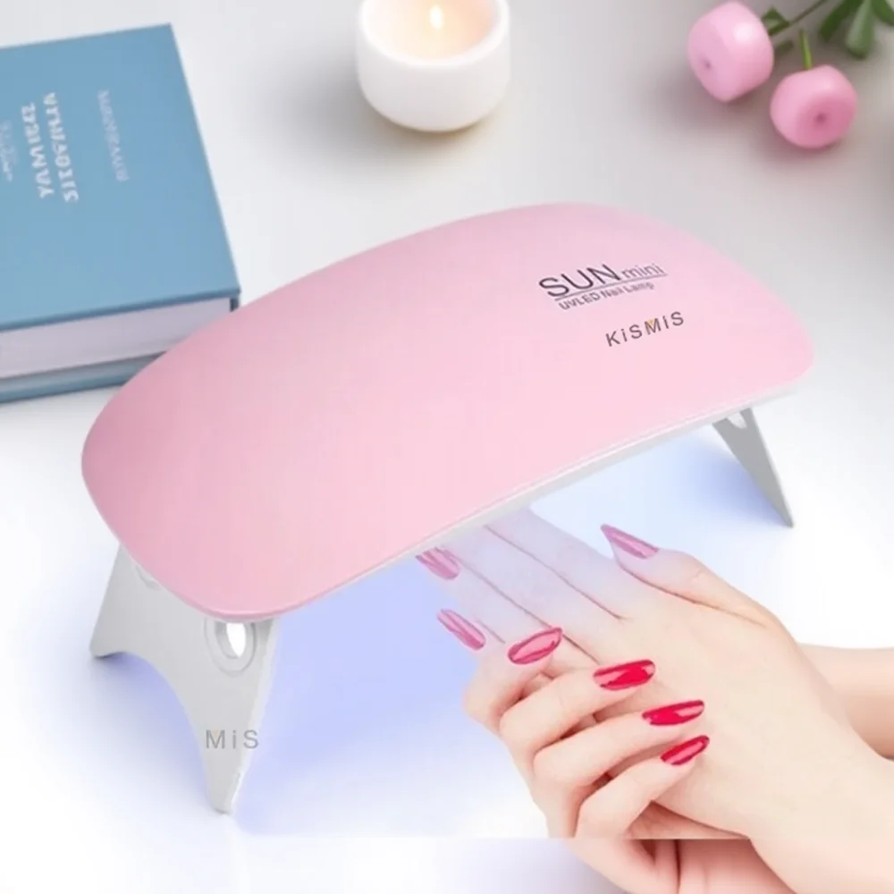 Mini lampka LED USB do paznokci 6W, suszarka do żelu UV, lampa do fototerapii, narzędzia do zdobienia paznokci