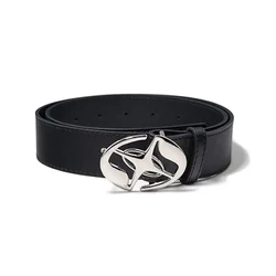 Geometric Hollow Out Comet Buckle Belt For Men Suitable For Christmas Gift Parties Casual Entertainment Venues Etc