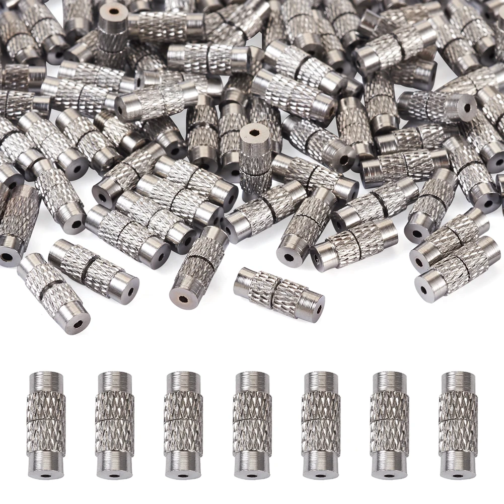 

100Sets Brass Screw Clasps End Clasp Fastener Connector for Jewelry Making DIY Bracelet Necklace 12x4mm Hole: 1mm