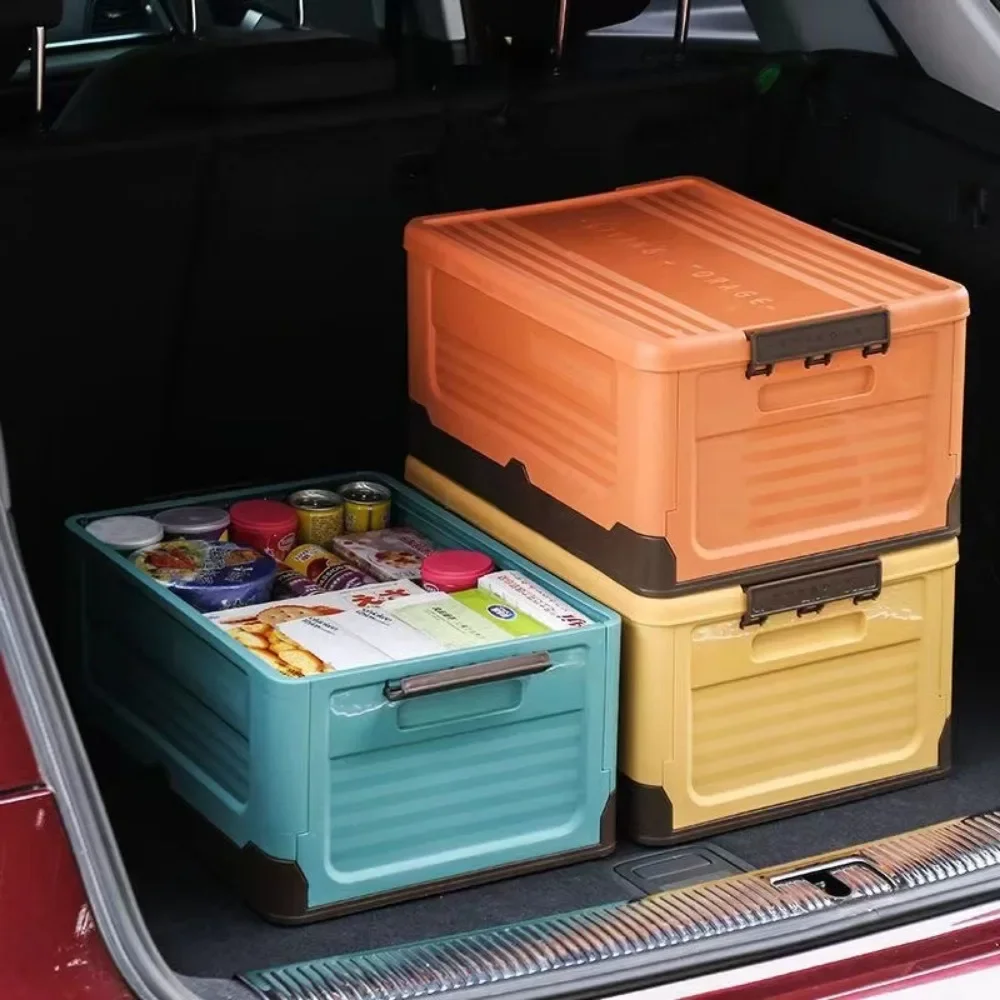 Foldable storage box outdoor car trunk plastic storage box household clothes toys sundries sorting box