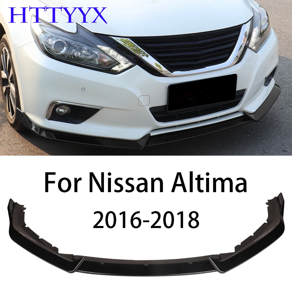 

HTTYYX Gloss Black Car Front Bumper Splitter Lip Diffuser Body Kit Spoiler Guard For Nissan Altima 2016 2017 2018