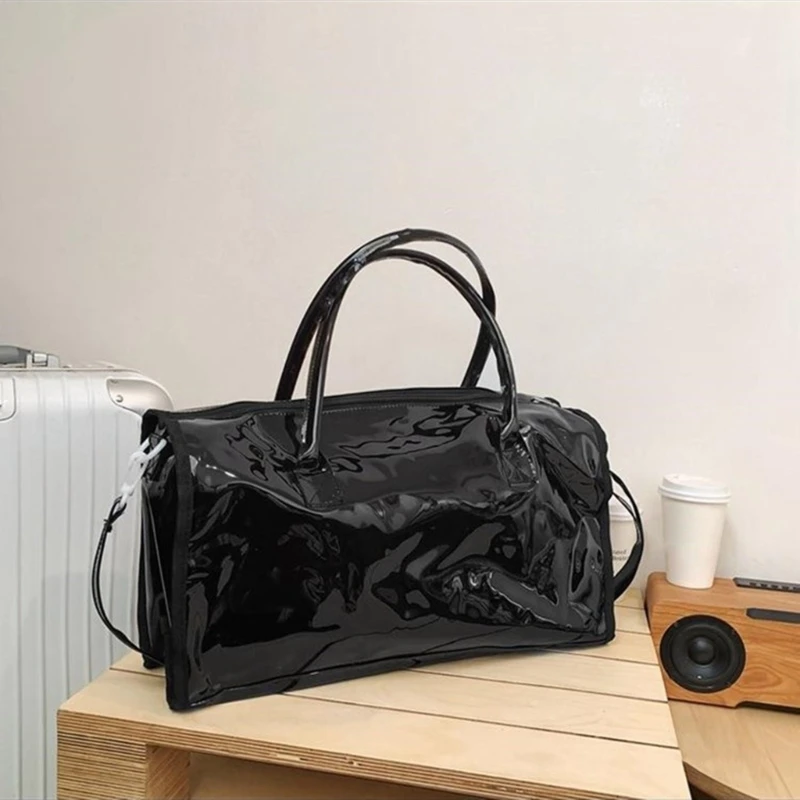 Portable Shoulder Bag Large Capacity PVC Handbag Casual Crossbody Bags for Easy Storage of Care Product