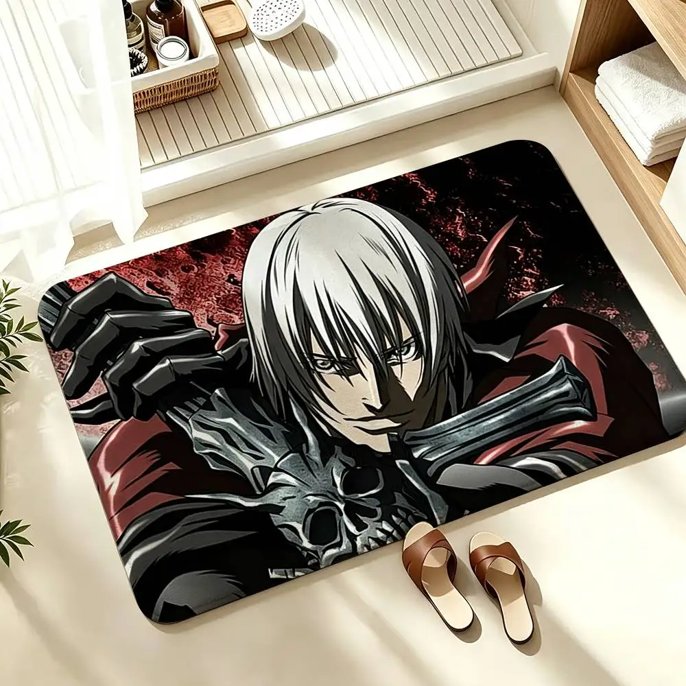 COOL D-Devil M-May Cry  Soft Absorbent Decorative Floor Mat for Bathroom Entryway Living Room