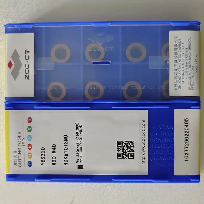 

RDKW10T3MO YB9320/RDKW10T3MO YBC301/RDKW10T3MO YBC302/RDKW10T3MO YBM351 ZCC.CT Твердосплавные пластины с ЧПУ, фрезерные инструменты, 10 шт./кор.