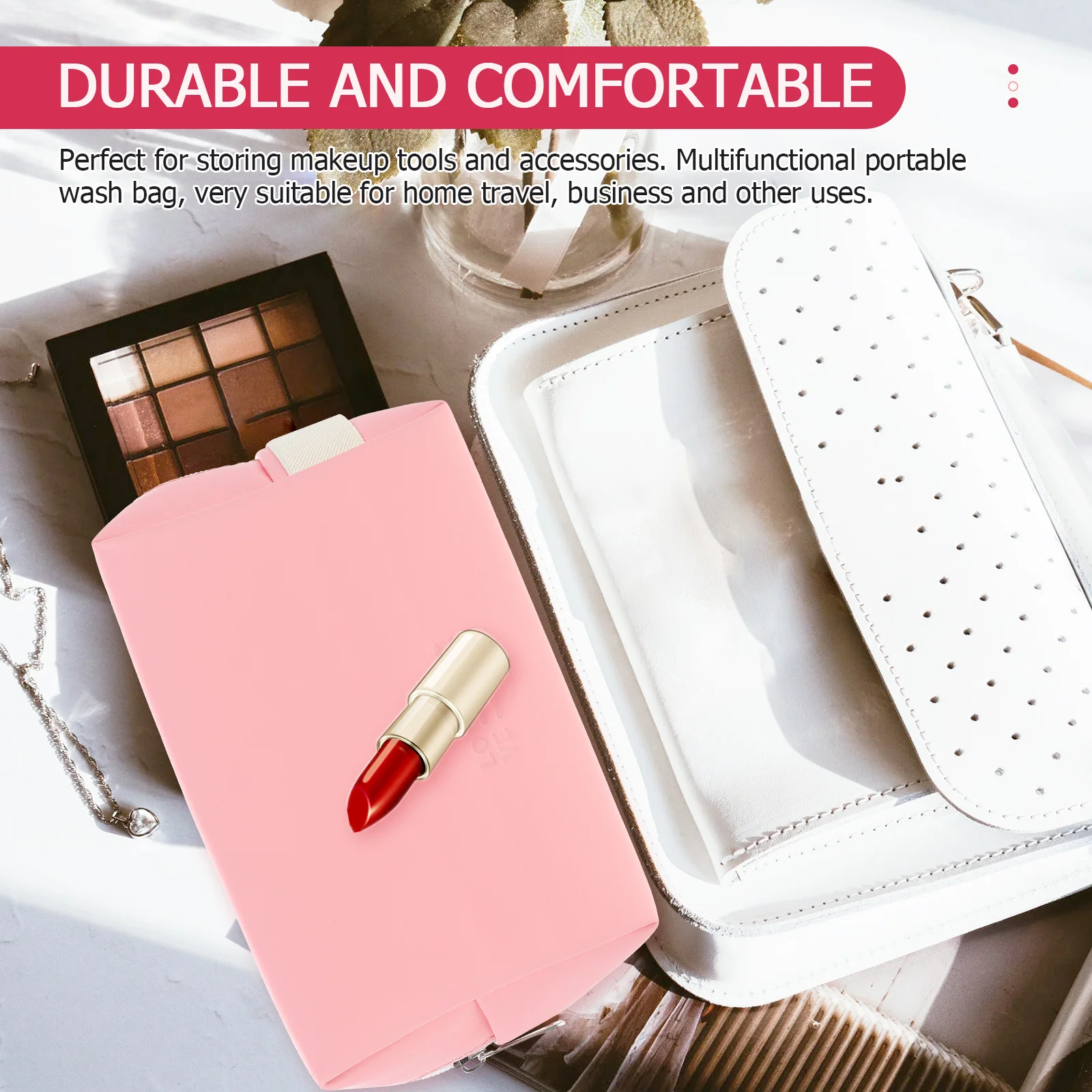 

Mini Clutch Travel Makeup Bag Small Toiletry Cute Change Storage Polyester Miss Lipstick Pouch