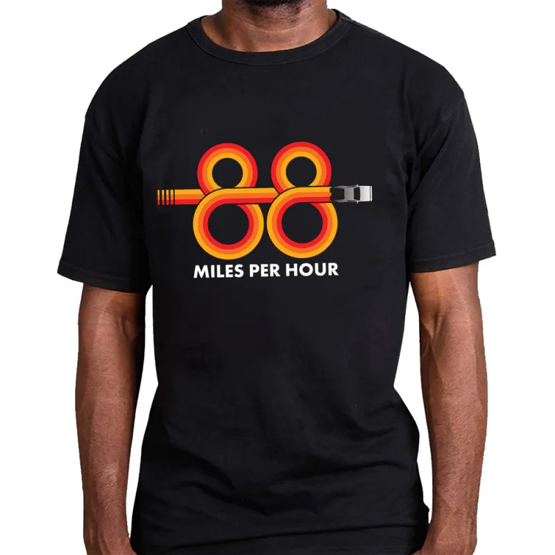 

88 Miles Per Hour 1230 Back To The Future Sic Fi Gift t shirt 80s movies Retro Time Machine Graphic Clothes All size Tops S-6XL