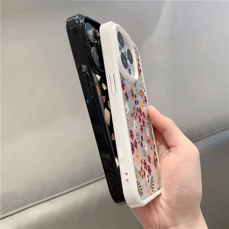 هالوين لطيف اليقطين الجمجمة شفافة قضية الهاتف آيفون 16 17 15 14 11 13 12 برو ماكس Mini 16E 17Air جديد غطاء مقاوم للصدمات