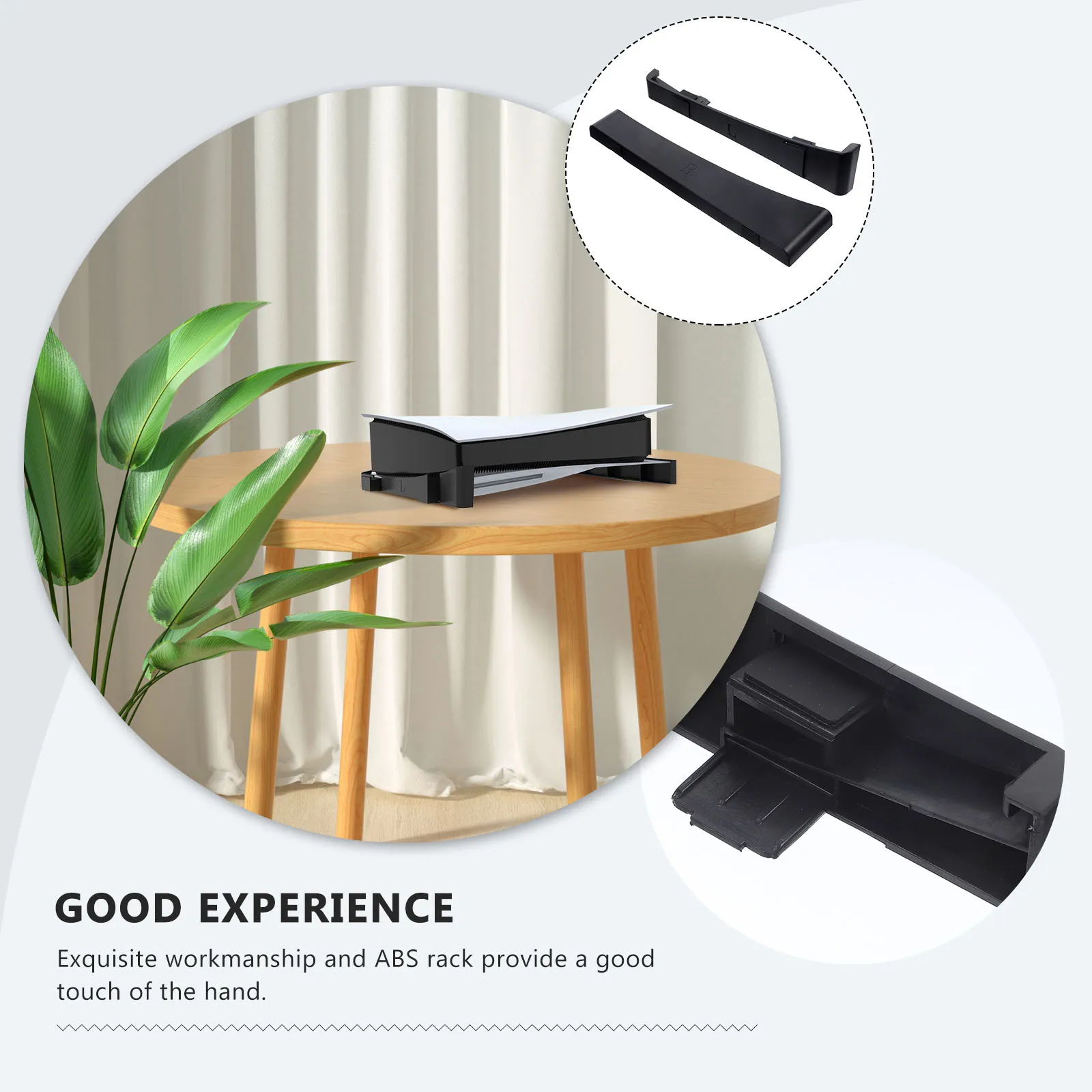 

Game Console Stand Horizontal Base Replacement ABS Rack Exquisite Workmanship Easy Install Smooth Matte Texture Long Gaming