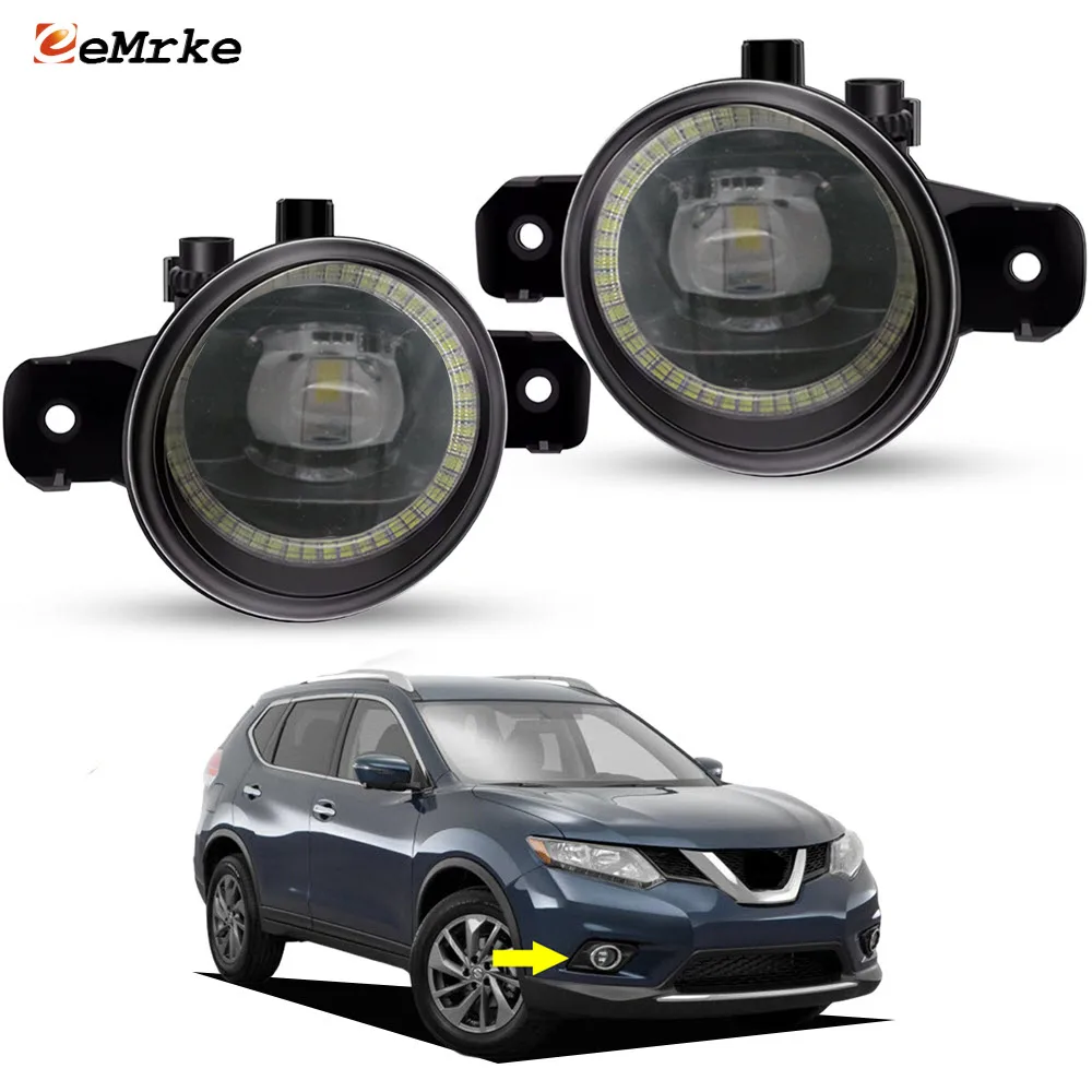 

Светодиодные противотуманные фары Angel Eye 30W DRL, аксессуары для модернизации автомобильного освещения для Nissan Rogue X-trail T32 2014 2015 2016 2017, левая и правая сторона