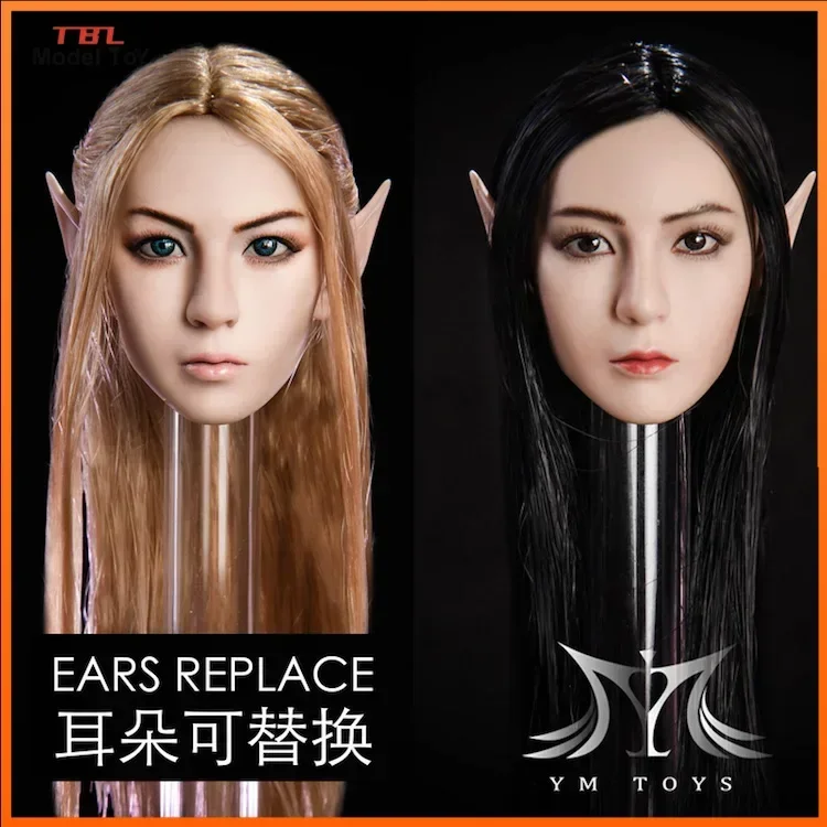 

YMtoys 1/6 Scale Sexy Elf Beauty Head Sculpt for 12inch Phicen Tbleague Jiaoudoll Action Figure Toys