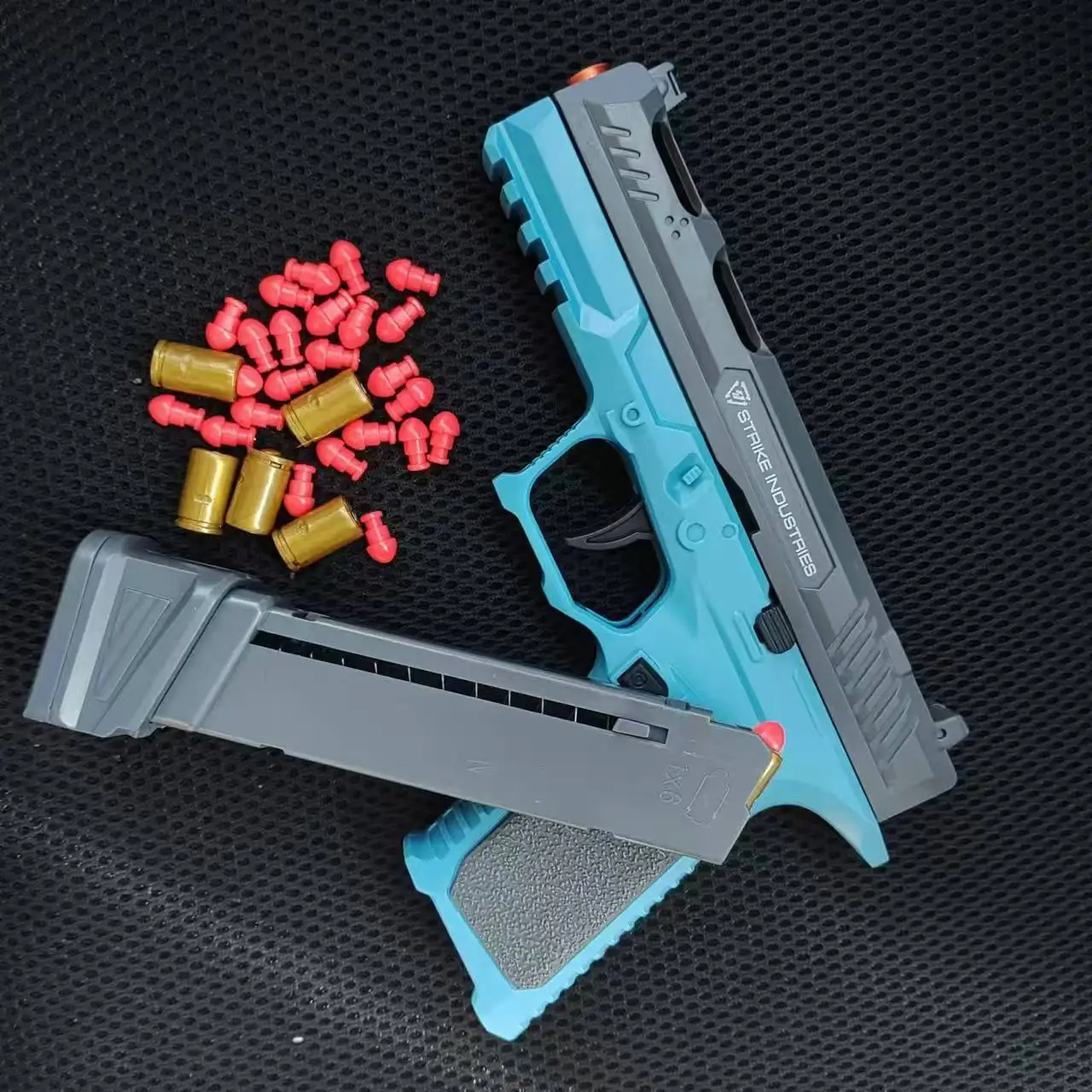 男の子用の連続射撃玩具銃,エアソフトピストル,空のランチャー,シェルイジェクト,大人へのクリスマスプレゼント,sign17
