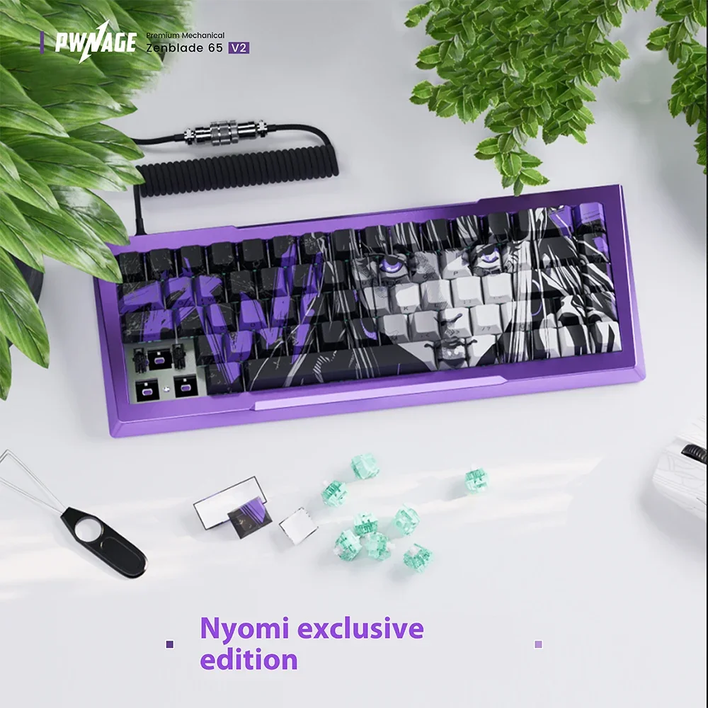 

PWNAGE Zenblade65 Механическая клавиатура с магнитным переключателем, проводная, 8000 Гц, скорость опрокидывания, игровая клавиатура 0,01 ммRT, клавиатура из алюминиевого сплава