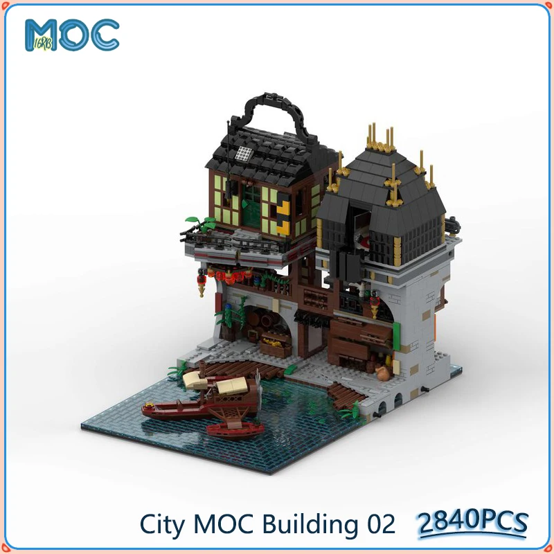 City Model MOC Building Blocks DIY Assemble Bricks Castle Architecture Display Collection Creative Educational Toys Gifts