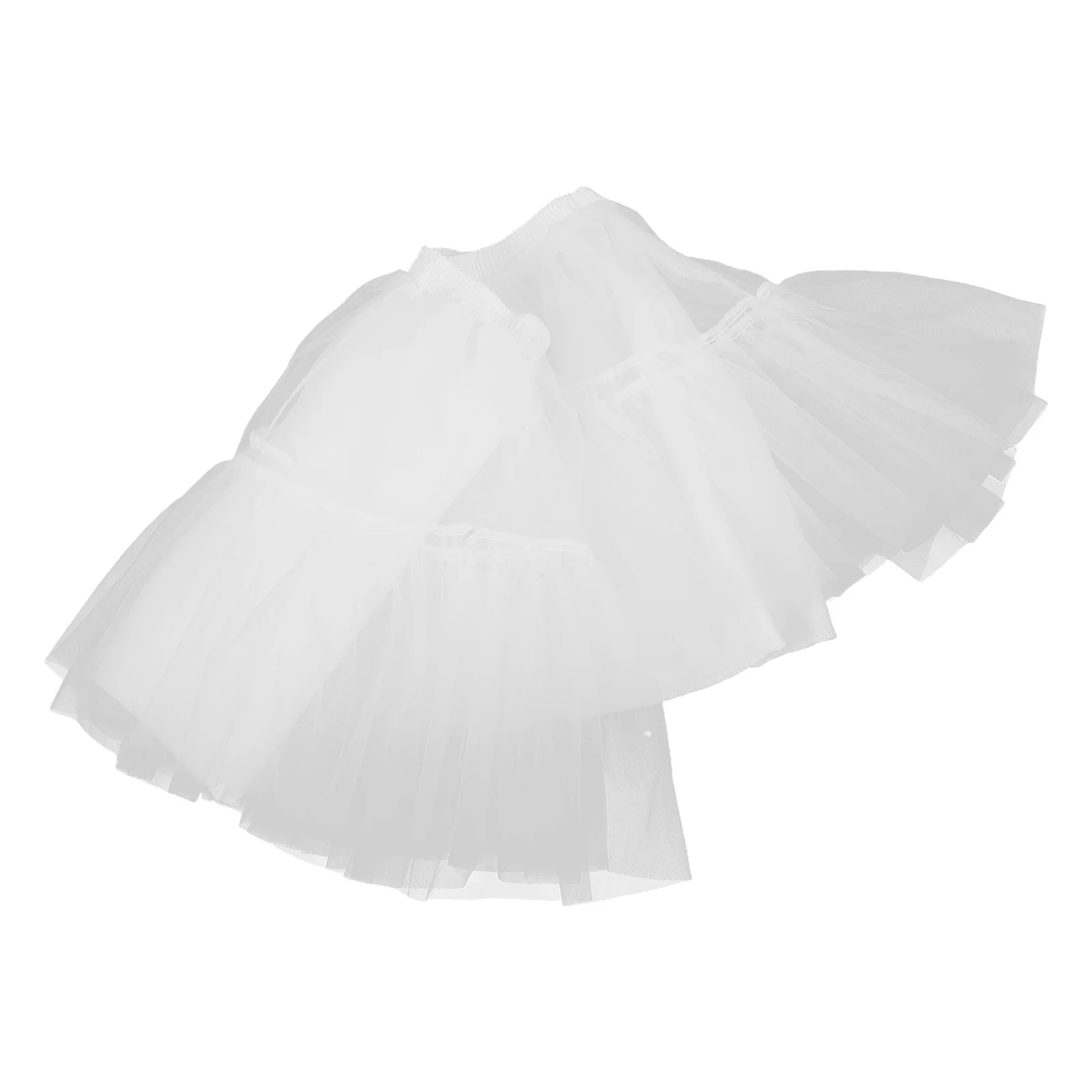 

Soft White Tulle Petticoat Skirt Support Adjustable Comfortable Underskirt for Wedding Dress Cosplay Ballet Skirt