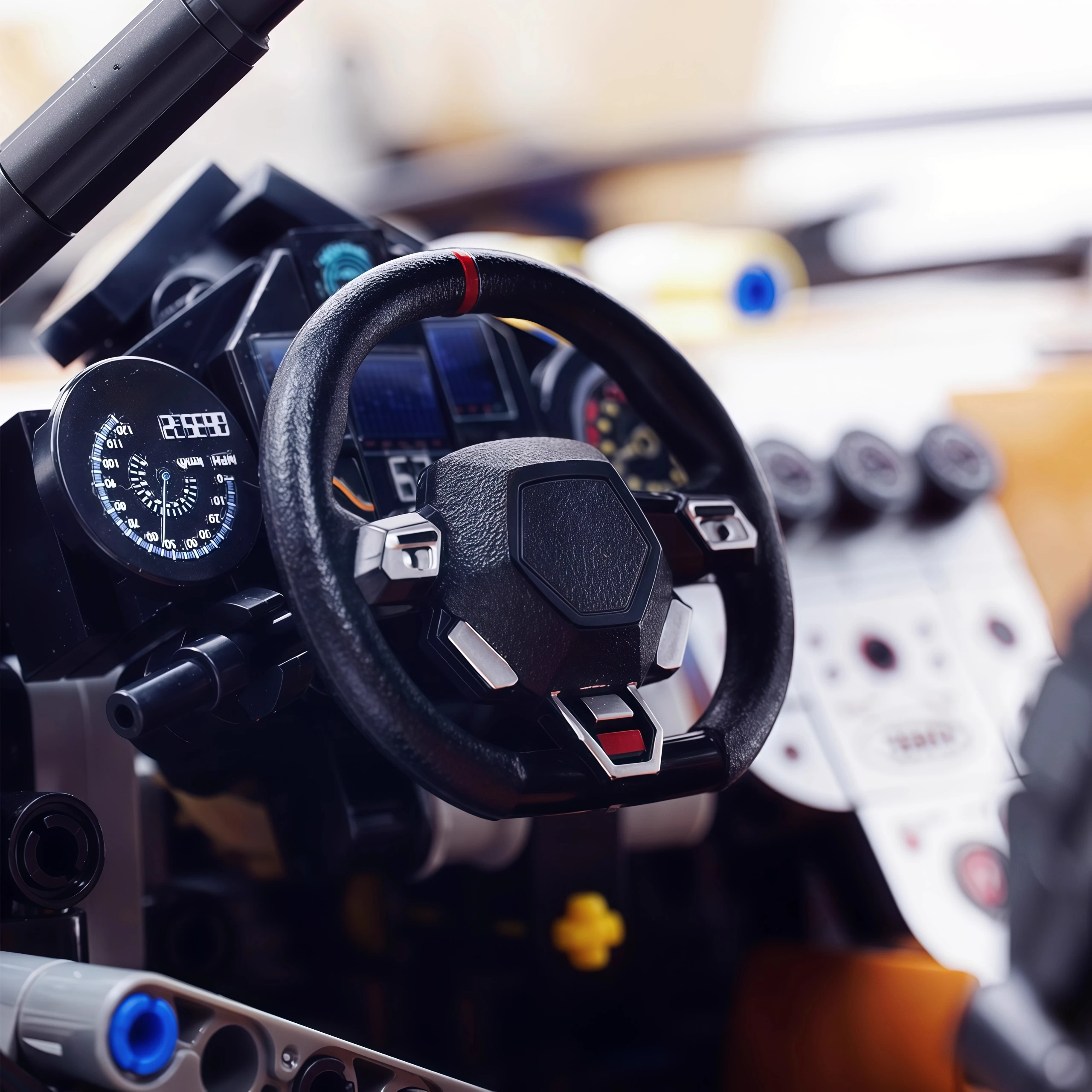 새로운 MOC 고품질 블록 모델 액세서리 3D 프린팅 스티어링 휠 CADA 호환 1:8 1:10 테크니컬 DIY 장난감 자동차