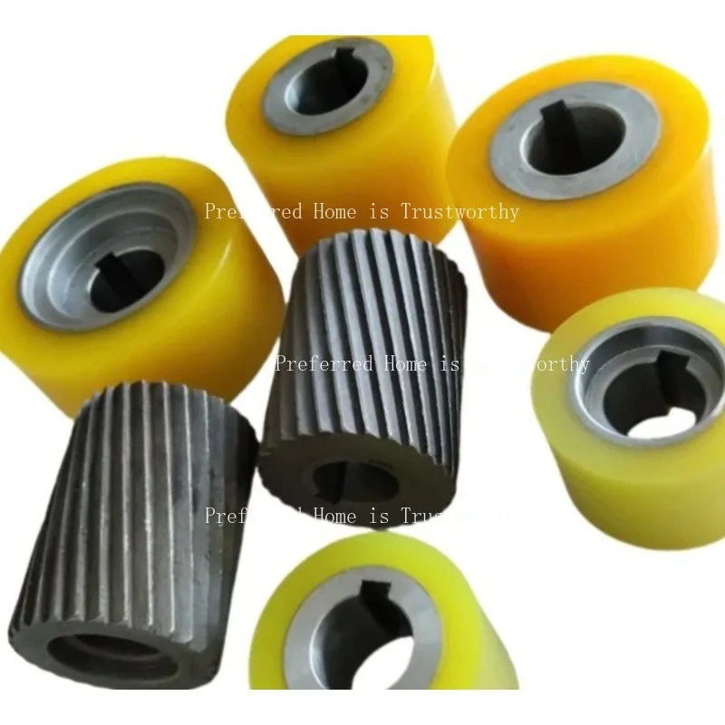 Suitable for Wood Stringing Machine Rubber Feed Wheel, Conveying Pressure Roller, Round Rod Machine Rubber Wheel, 1PC