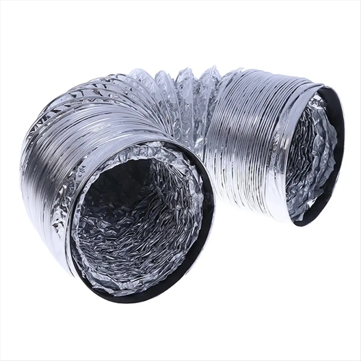DT56 New 4 Inch 100mm Ventilation Pipe PVC Aluminum Tube Air Ventilation Pipe Hose Flexible Exhaust Duct 1.5M Air System Vent