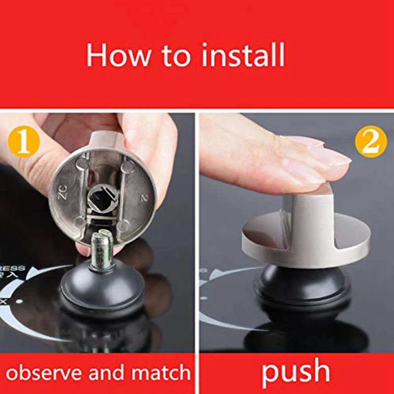 Stove Handle, 6mm Zinc Alloy Control Knob Oven Switch Universal Silver Gas Stove Control Knob, Suitable for Oven Stove Gas Stove