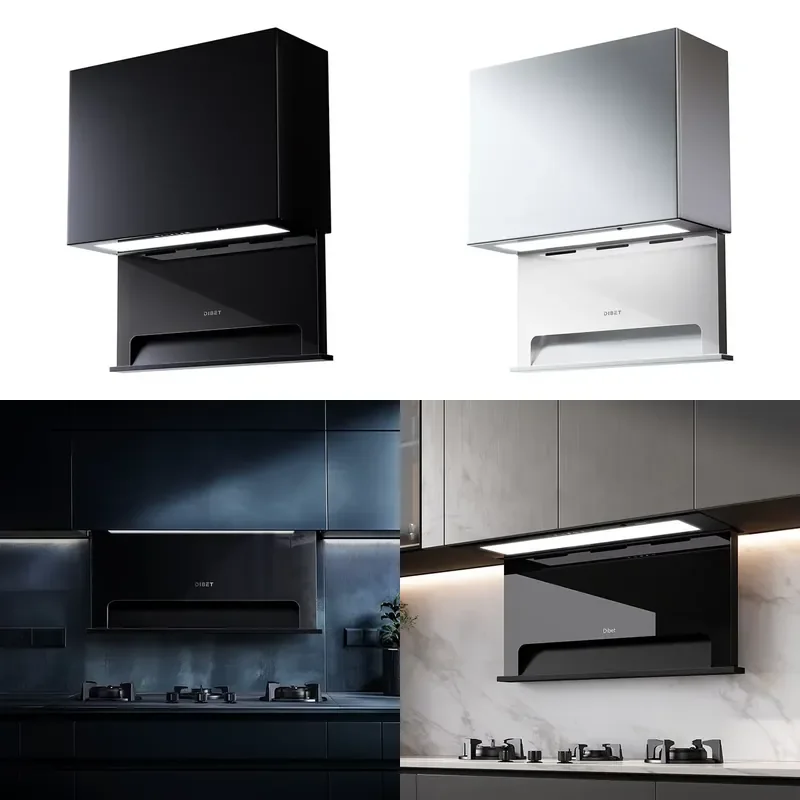 

Modern Design Space-Saving Full Hidden Lifting Side Suction Range Hood With Nano-Body