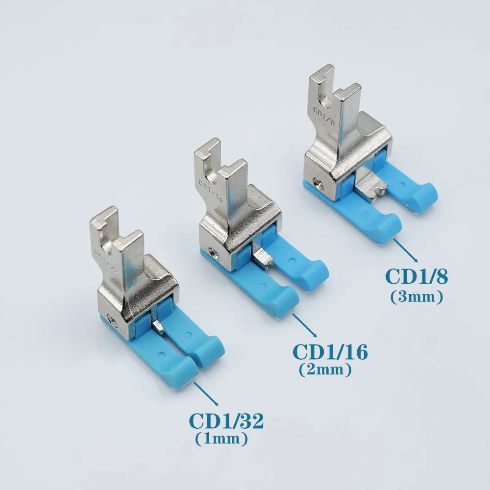 1PC Przemysłowa stopka do szycia Plastikowa stopka do szycia z podwójną kompensacją Przemysłowa stopka do szycia CD1/32\'\' 1/16\'\'