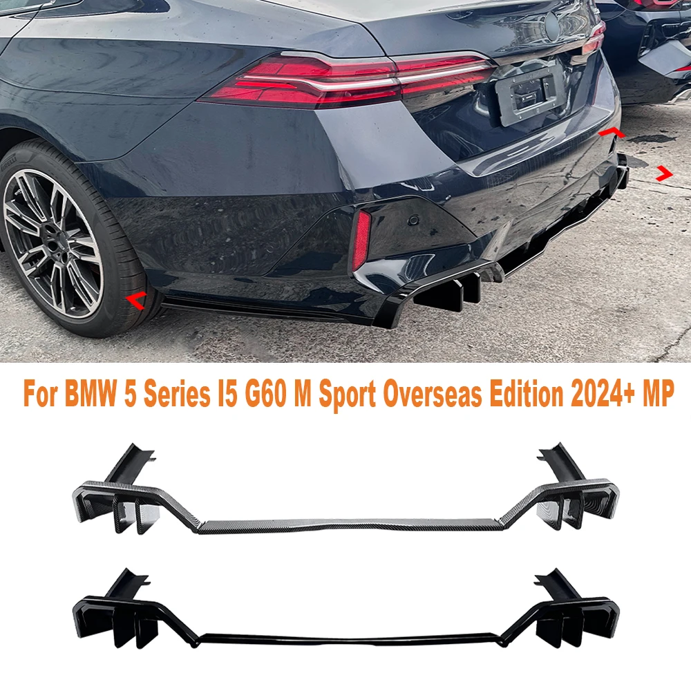 

Rear Bumper Lip Diffuser Spoiler Splitter Protector For BMW 5 Series I5 G60 M Sport Overseas Edition 2024+ MP Auto Accessories