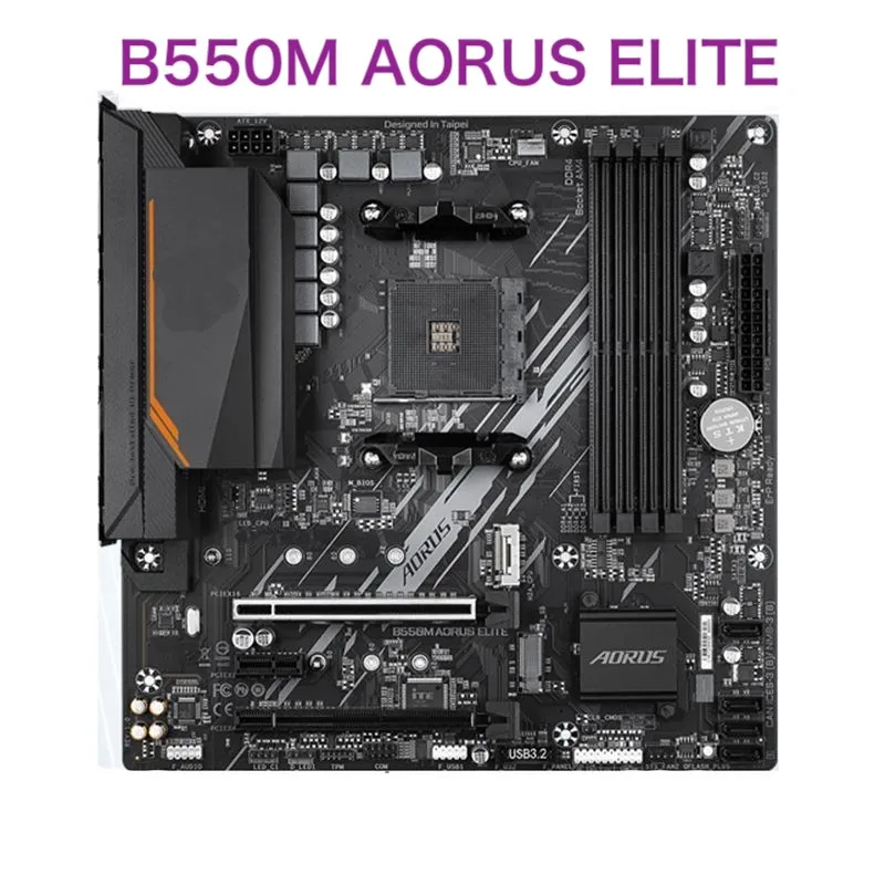 For Gigabyte B550M AORUS ELITE Motherboard Socket AM4 DDR4 Micro ATX Mainboard 100% Tested OK Fully Work