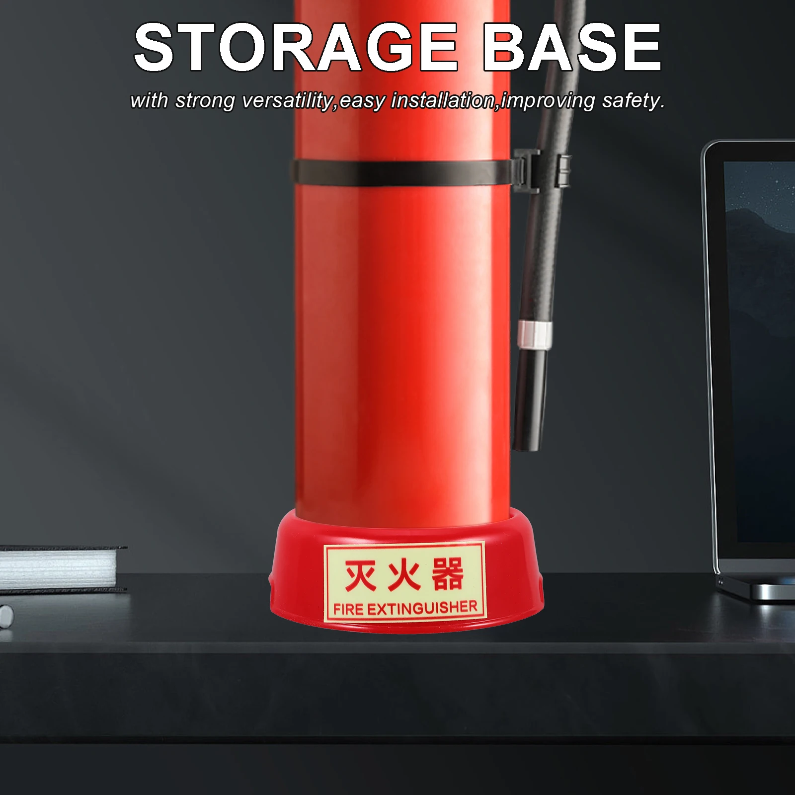 

Fire Extinguisher Base Luminous Plastic Holder for Trucks Cars Storage Organizer with Safety Stand Bracket