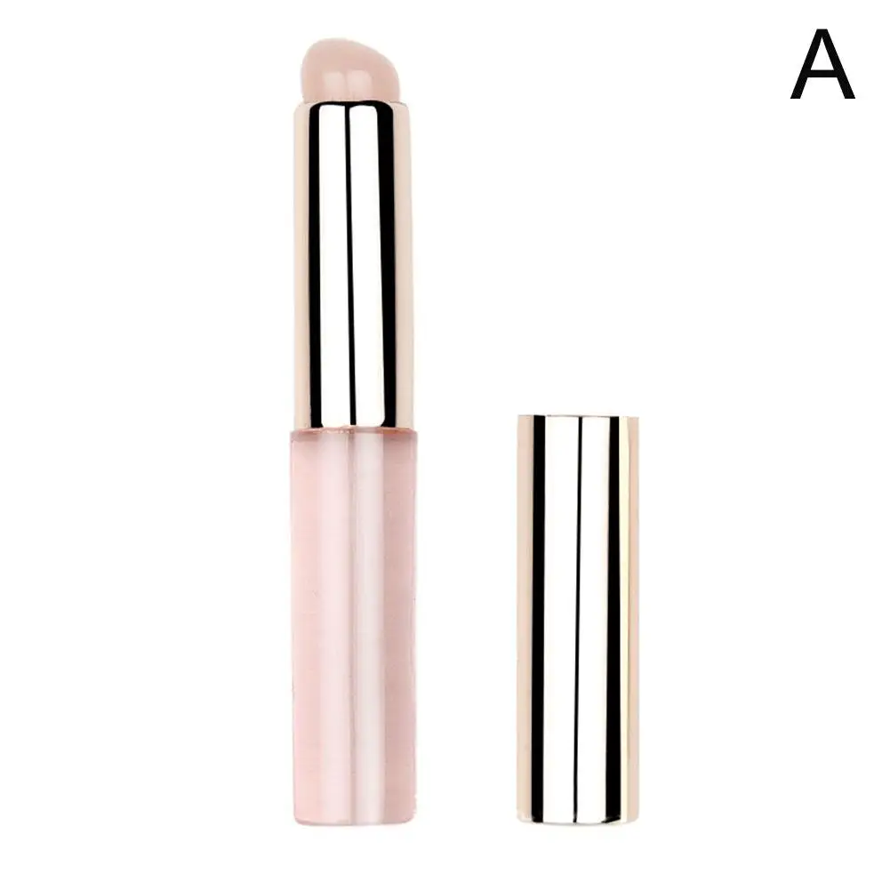 Silikon Lippen bürste mit Abdeckung abgewinkelt Concealer Pinsel tragbare Lippenstift Werkzeug Fingers pitzen q wie weiche Bürste rund p9w4