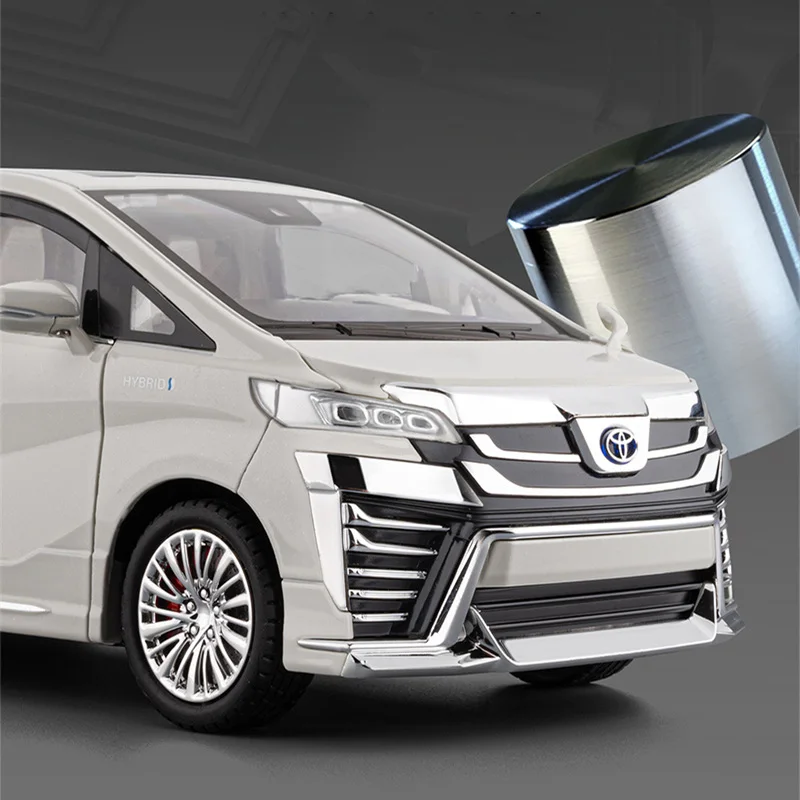 Grote Maat 1/18 Vellfire Alphard MPV Legering Luxy Auto Model Diecasts Metalen Speelgoed Voertuigen Auto Model Geluid Licht Simulatie Kids Gift