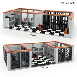 302pcs 2 in 1 Police prison centre building Block City Police Construct House Model Brick Toys