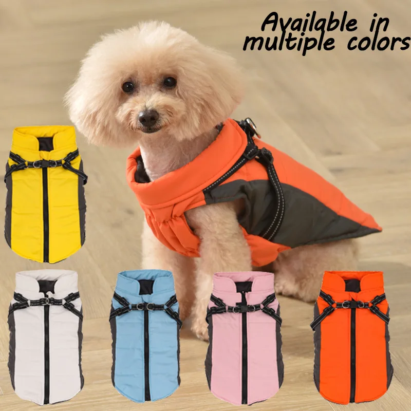 New Pet Supplies Common Dogs Cotton-Padded Clothes Keep Warm and Windproof in Winter Night Reflective Cotton-Padded