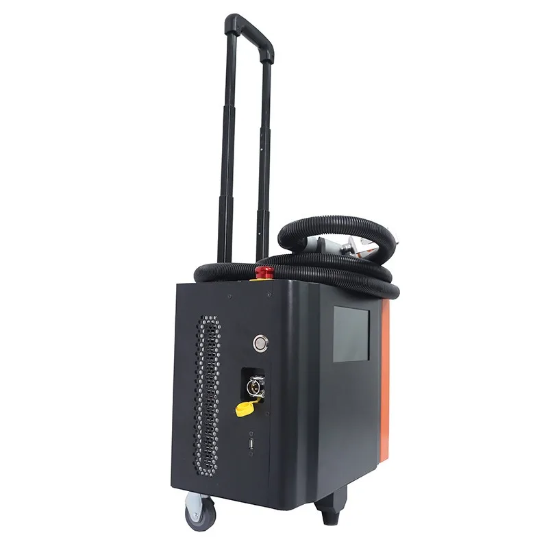 Tie rod cleaning machine, hand-held rust, decontamination, oil and paint removal mold cleaning, pulse cleaning machine