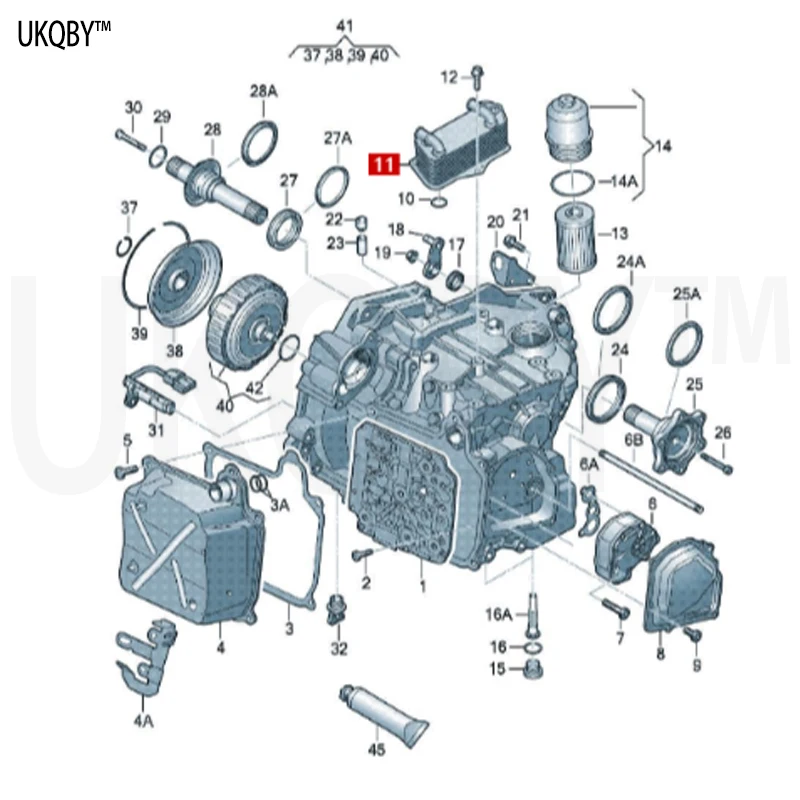 مبرد الزيت، علبة التروس، المبرد 02E409061C 02E409061B