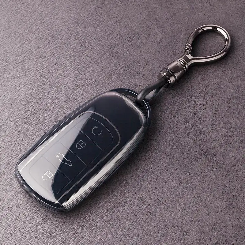 Wear Resistant Car Key Cover Soft TPU Shockproof Anti-fall Key Shell for Chery Tiggo 7 4 8 Pro Jaecoo J7 J6 Omoda 5 C5