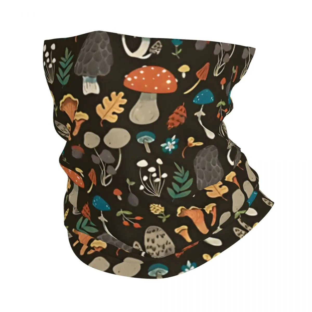 Forest Floor Mushroom Thin Bandana Neck Gaiter Wrap Scarf Headband Neck Cover