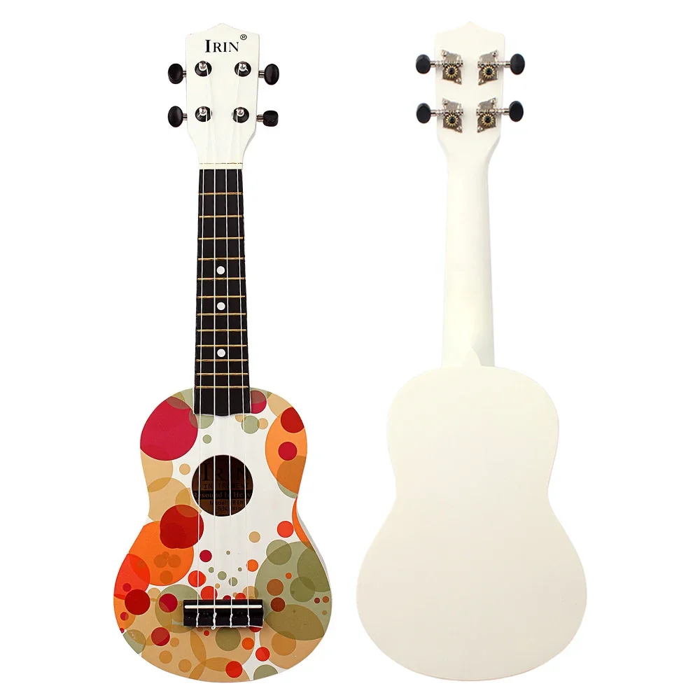 

21 Inch Ukulele Colorful Bubbles Basswood Soprano Ukulele 4 Strings Hawaiian Guitar Mini Guitarra Kids Musical Instrument Gift