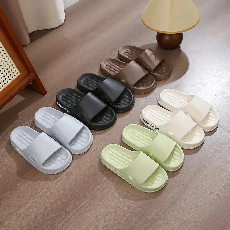 Dikke Plateau Slippers Voor Vrouwen Thuis Zachte Zool Kussen Glijbanen Sandalen Vrouw Zomer Strand Non Slip Slip Slippers Badkamer Slipper