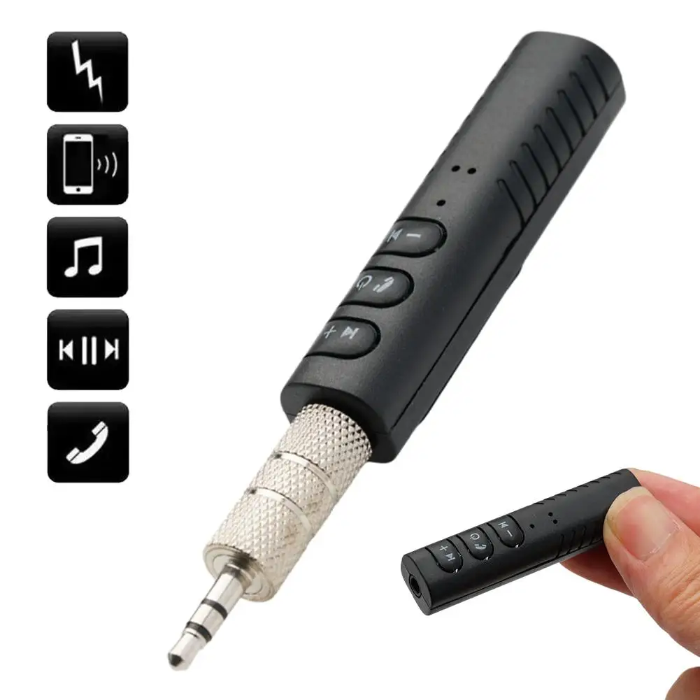 Wireless Bluetooth-compatible Audio Receiver 3.5mm Jack Car Music Audio Aux Headphone Reciever Handsfree