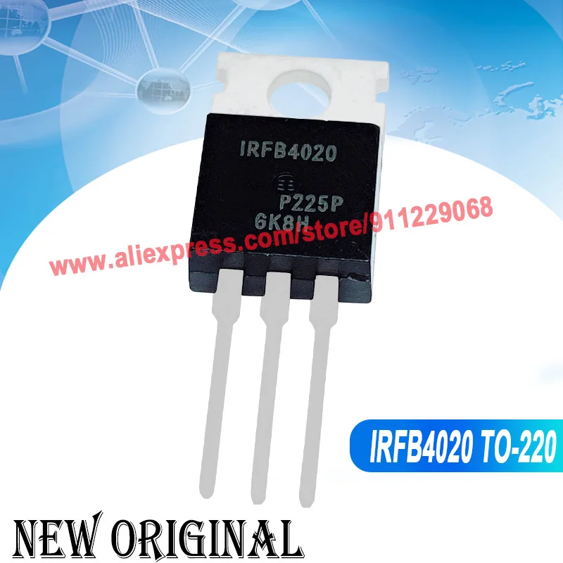 (5 Pieces) IRFB4020  TO-220 200V 18A / IRF830A  500V 5A / FQP19N20 19N20 200V 19A / IRLB8748  30V 92A TO-220